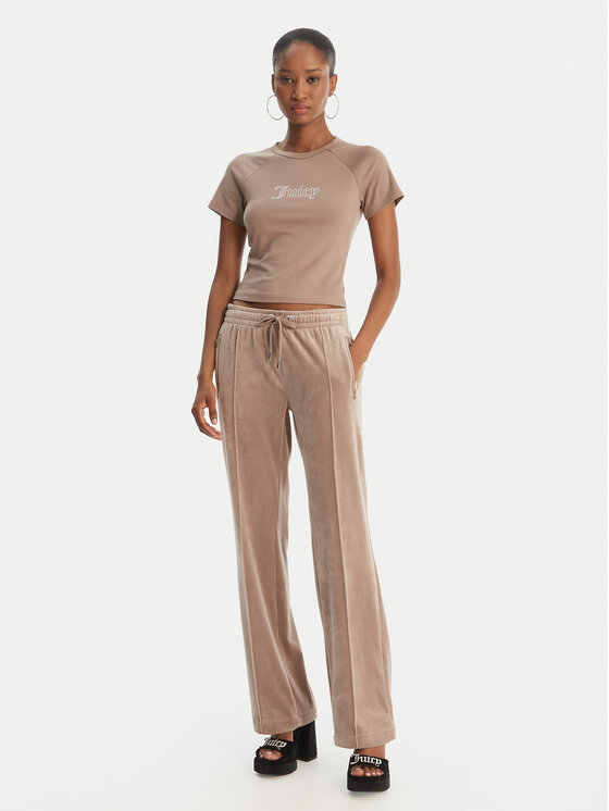 Juicy Couture Juicy Couture T-Shirt Baby JCWCT126317 Beżowy Slim Fit