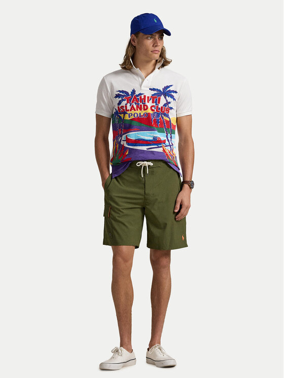 Polo Ralph Lauren Polo Ralph Lauren Тениска с яка и копчета 710958934001 Бял Custom Slim Fit
