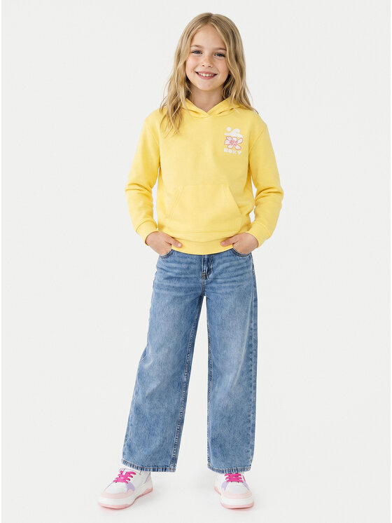 Roxy Roxy Felpa Surf Feeling Brushed ERGFT04028 Giallo Relaxed Fit