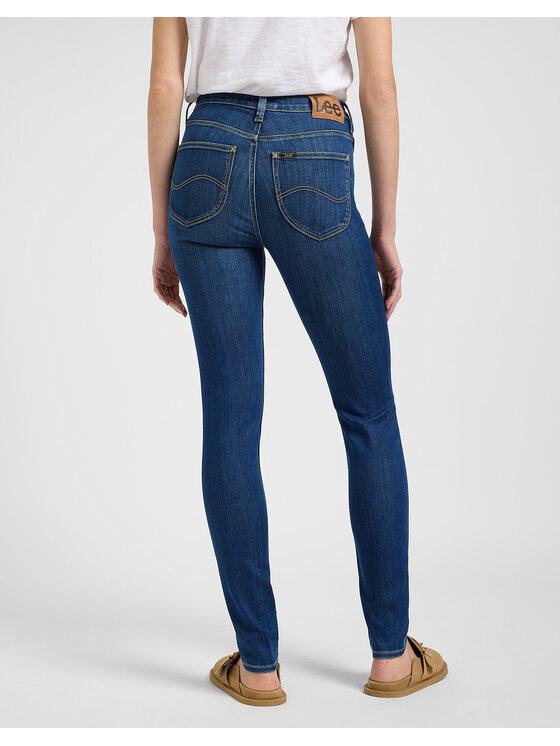 Lee Lee Jeansy SCARLETT HIGH Niebieski Skinny Fit