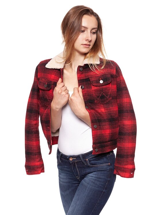 Wrangler Wrangler Giacca da donna SHERPA JACKET Nero Regular Fit