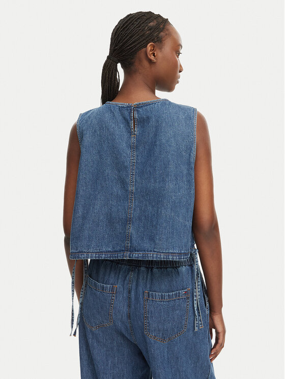 Tommy Jeans Tommy Jeans Top DW0DW22609 Blau Regular Fit