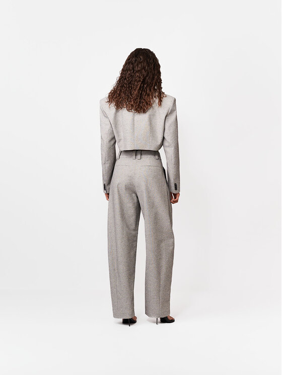 La Mania La Mania Společenské kalhoty TROTER Šedá Basic Fit