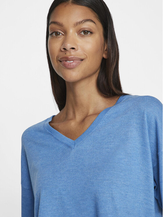 Vila Vila T-krekls Abella 14089540 Zils Relaxed Fit