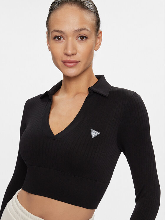 Guess Guess Μπλουζάκι V4RP02 Z3CC0 Μαύρο Regular Fit