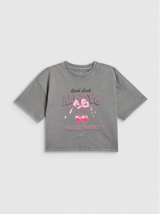 4F 4F T-Shirt 4FJRAW26TTSHF4239-22S Czarny Boxy Fit