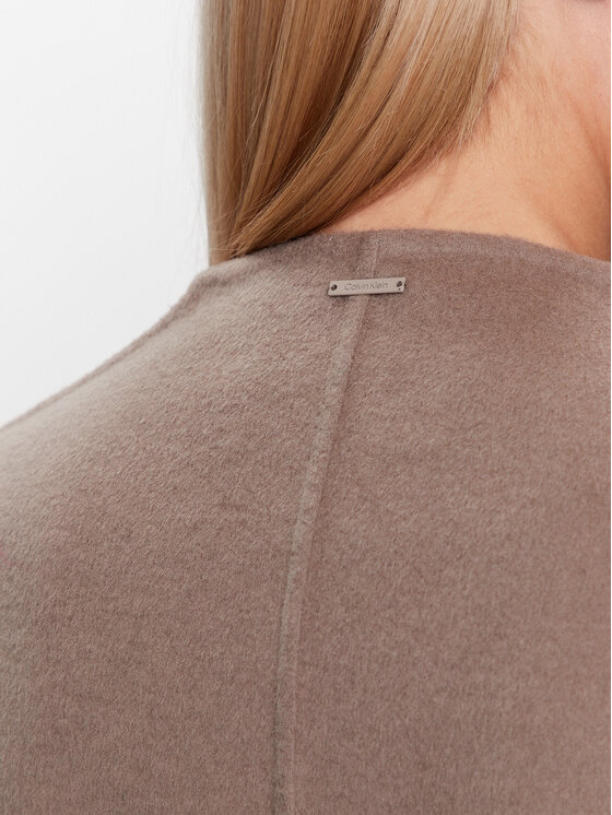 Cappotto di lana K20K205905 Grigio Regular Fit