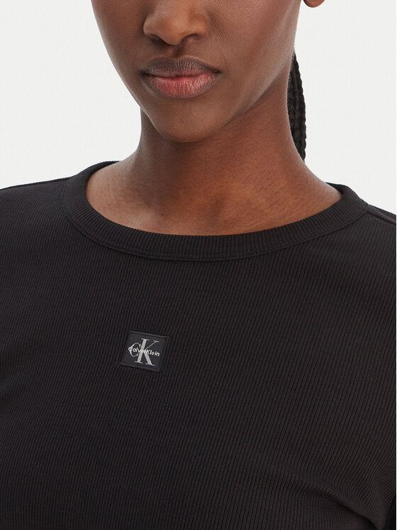 Calvin Klein Jeans Calvin Klein Jeans Bluză LV047E205G Negru Slim Fit