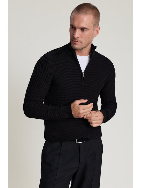 Próchnik Próchnik Sweter PM20 SW073226000092 Czarny Regular Fit