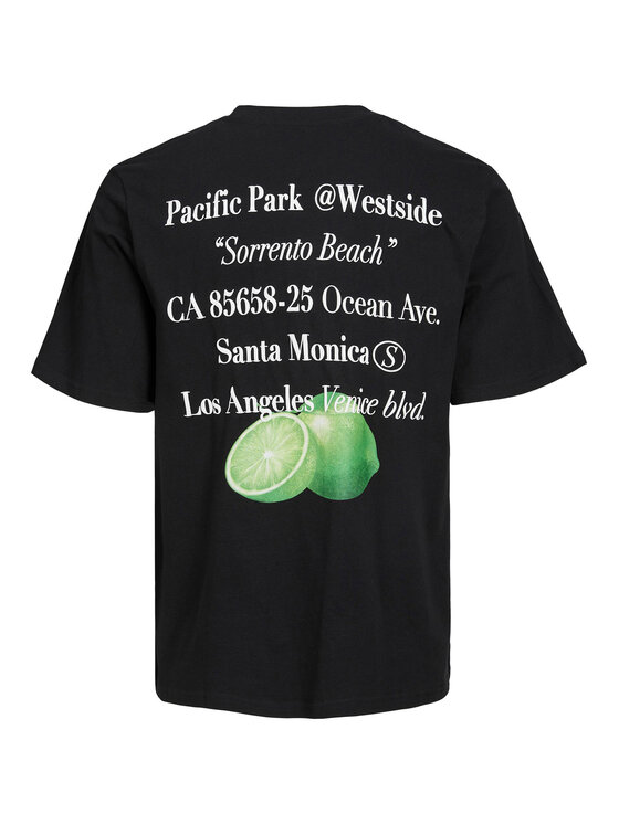 Jack & Jones Jack & Jones T-shirt Grocery 12230754 Crna Oversize