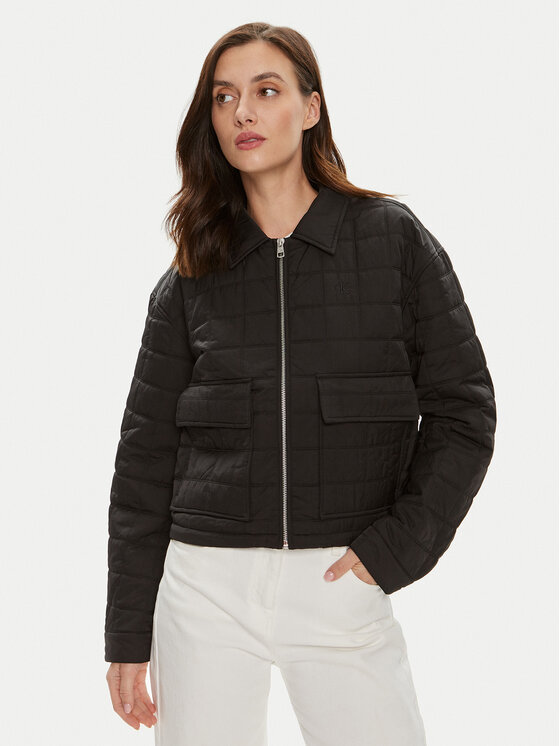 Calvin Klein Jeans Calvin Klein Jeans Bunda pro přechodné období J20J223568 Černá Relaxed Fit