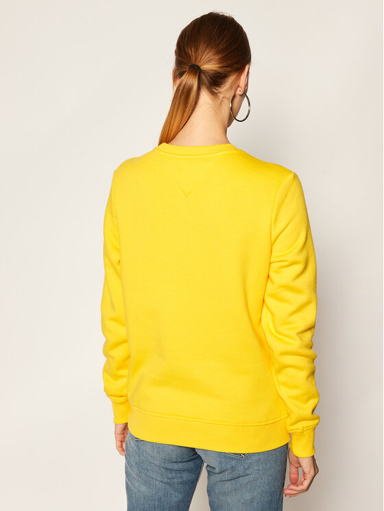 Tommy Jeans Felpa Essential Logo DW0DW08554 Giallo Regular Fit • Modivo.it