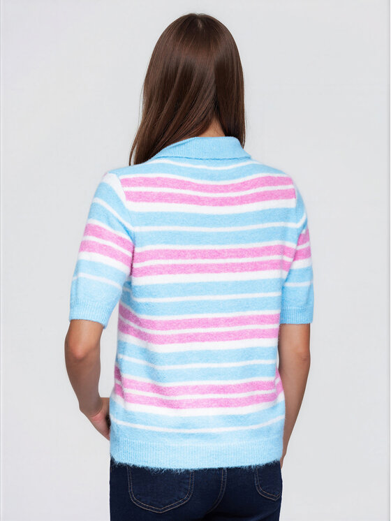Ombre Ombre Svetr OW-SW-E0031 Modrá Relaxed Fit