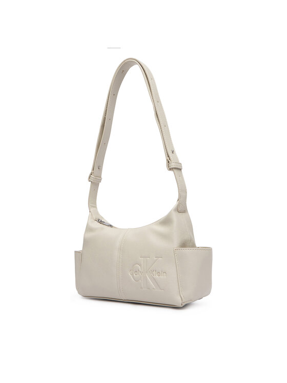 Calvin Klein Calvin Klein Borsetta Pockets Monologo Crossbody LV04F3687G Crema