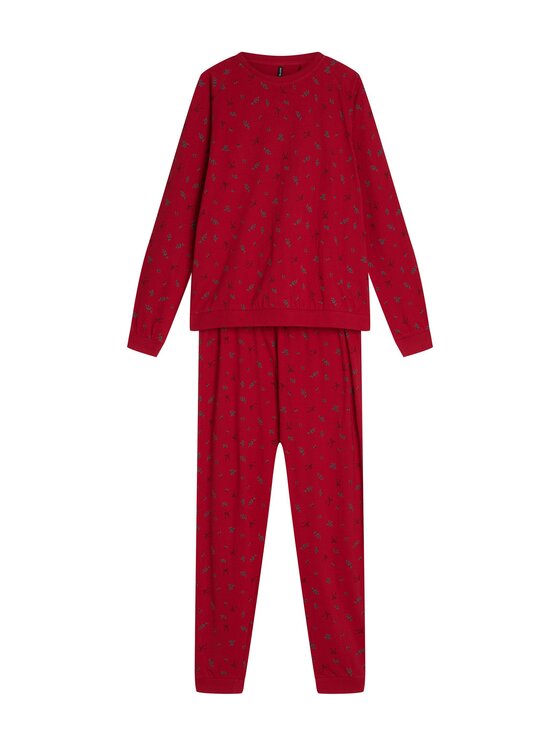 Esotiq Esotiq Pyžamo 46123 Červená Regular Fit