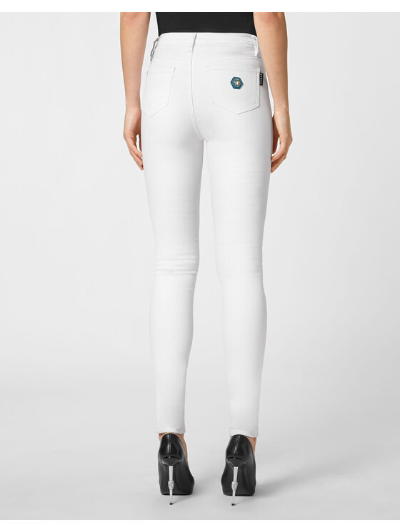 PHILIPP PLEIN PHILIPP PLEIN Jeansy 2851 Biały Slim Fit