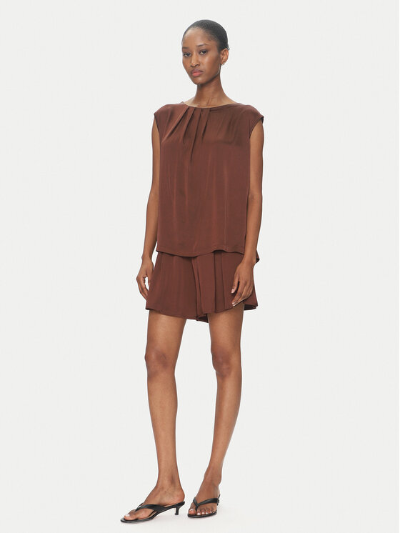 ViCOLO ViCOLO Majica TD0763 Smeđa Regular Fit