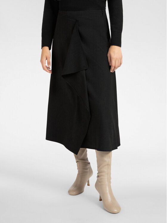 Elena Mirò Elena Mirò Gonna midi 1044P000055N033 Nero A-Line Fit