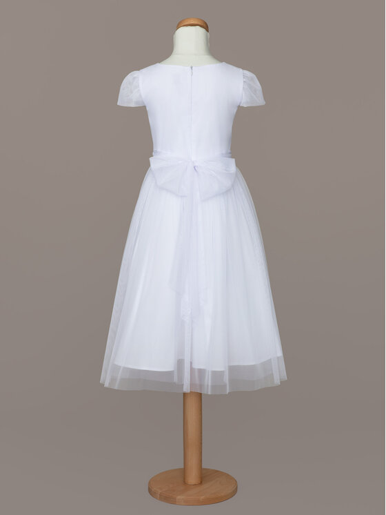 SLY SLY Sukienka 4SM-06A Biały Comfortable Fit