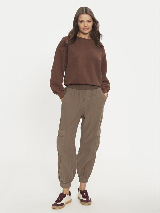 Deha Deha Spodnji del trenirke D12367 Rjava Loose Fit