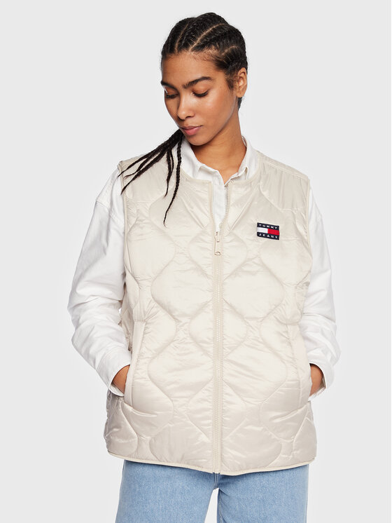 Tommy Jeans Tommy Jeans Vesta Reversible DW0DW14934 Zelená Regular Fit