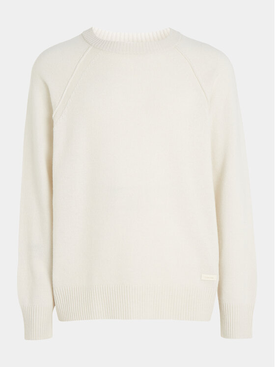 Calvin Klein Calvin Klein Sweter K10K111954 Écru Regular Fit