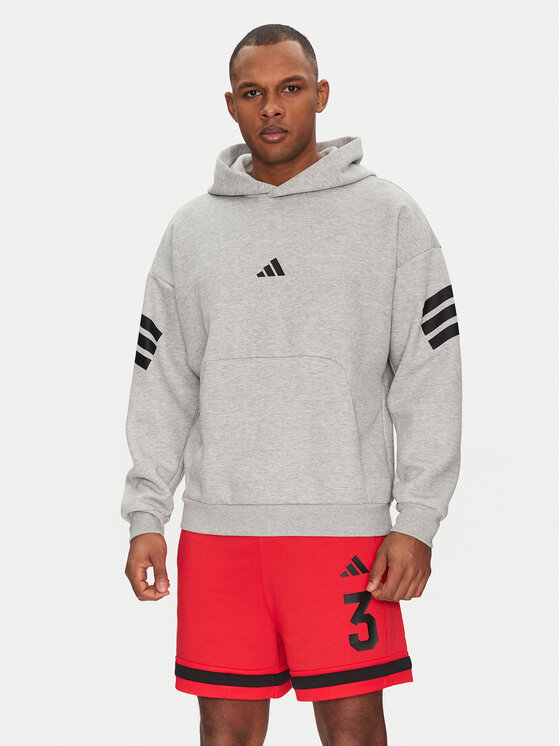 adidas adidas Bluză Future Icons 3-Stripes JD4847 Gri Regular Fit