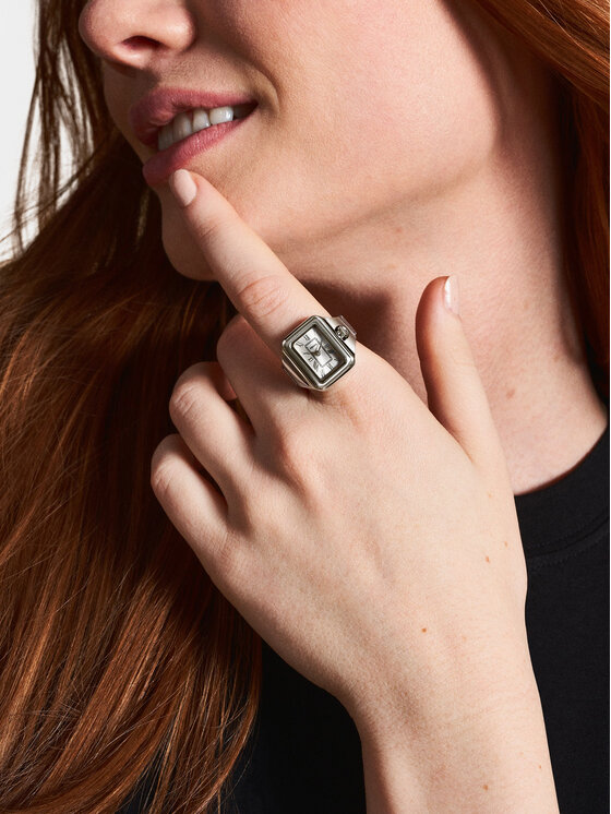 Fossil Fossil Hodinky Watch Ring ES5344 Stříbrná