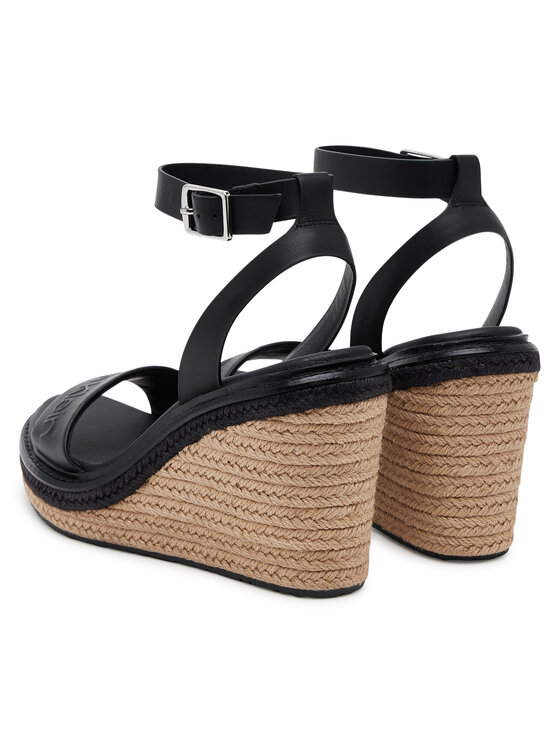 Calvin Klein Calvin Klein Espadrile Wedge Sandal 70 - He HW0HW02376 Negru