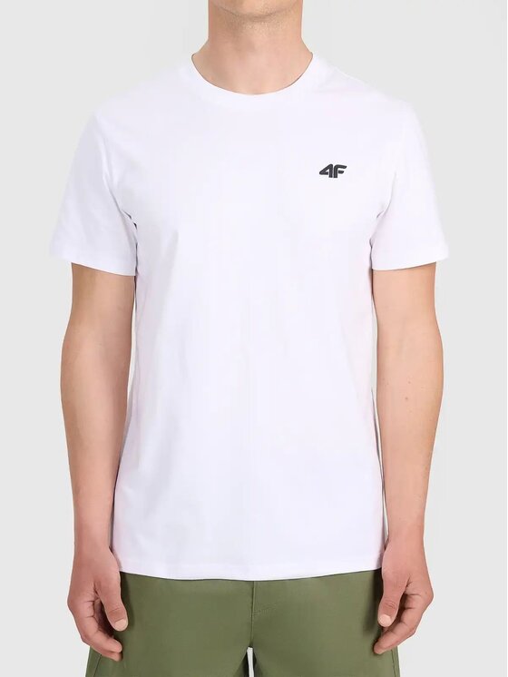 4F 4F T-Shirt Z-TTSHM3341-3-B Biały Regular Fit