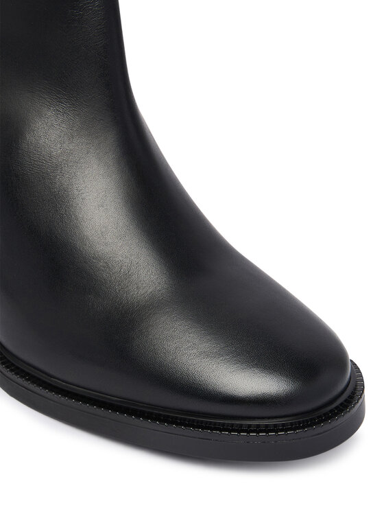 Tommy Hilfiger Tommy Hilfiger Botine TH Stud Heel Riding Ankle Boot FW0FW09552 Negru