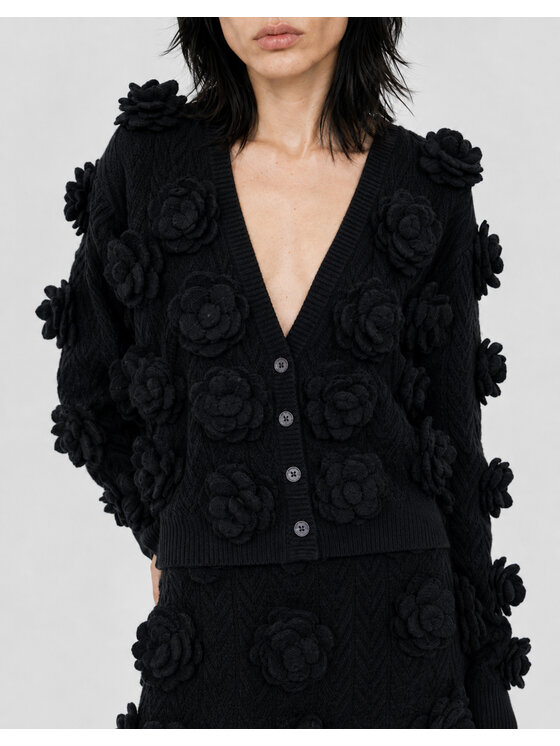 PHILIPP PLEIN PHILIPP PLEIN Kardigan 31416 Černá Regular Fit