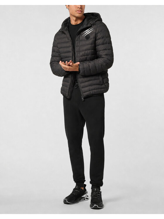 Plein Sport Plein Sport Vatovaná bunda 24021 Černá Regular Fit