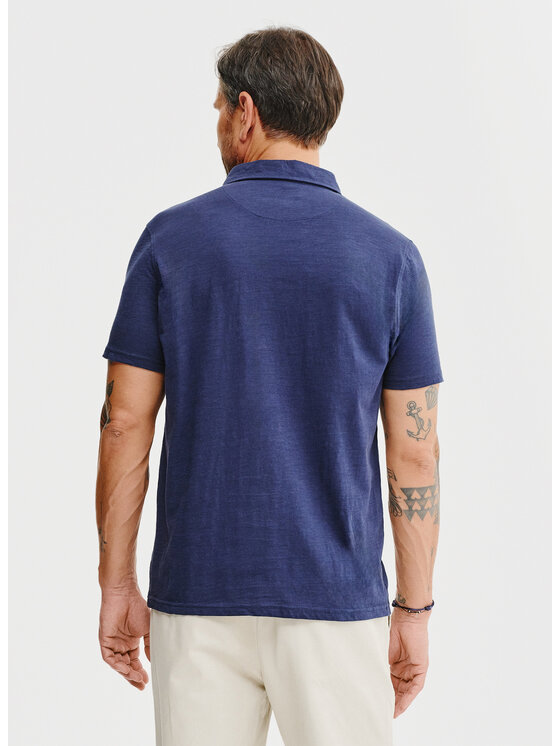 Pako Lorente Pako Lorente Polo P25SN-TX-006 Granatowy Slim Fit