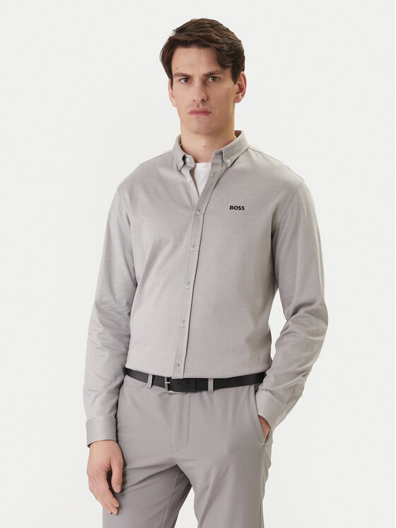 BOSS BOSS Риза ST Motion 50555946 Сив Regular Fit