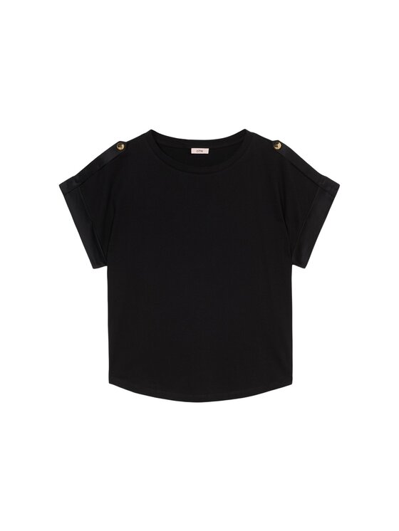 Oltre Oltre T-Shirt G435J004252N033 Czarny Over Fit