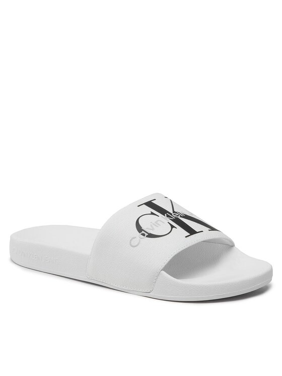 Calvin Klein Jeans Calvin Klein Jeans Natikače Slide Monogram Co YM0YM00061 Bijela