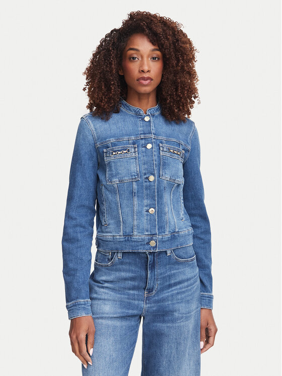 Guess Guess Traper jakna W6YN03 D1341 Plava Regular Fit