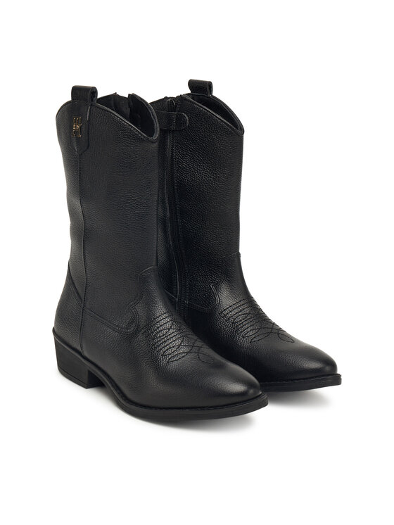 Tommy Hilfiger Tommy Hilfiger Kovbojské topánky T3A6-34040-0036999 Čierna