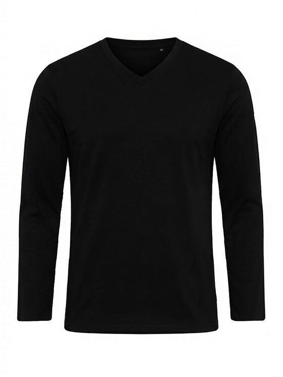 Ombre Ombre Longsleeve L171 Czarny Regular Fit