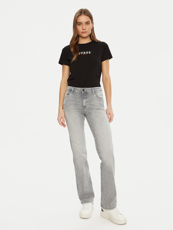 Guess Jeans Guess Jeans Marškinėliai W5RI54 J1314 Juoda Regular Fit