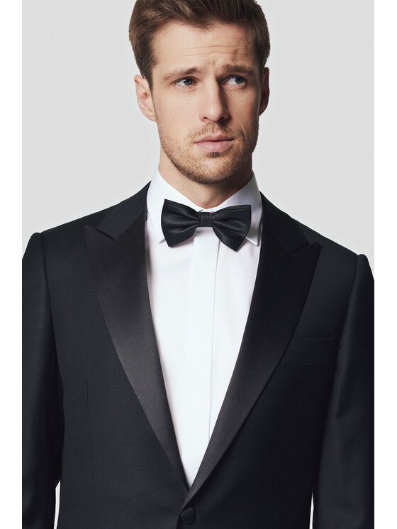 Lancerto Lancerto Garnitur Harwich GA073124000025 Czarny Slim Fit
