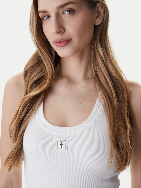 Fracomina Fracomina Top FP26ST2001J40101 Weiß Slim Fit