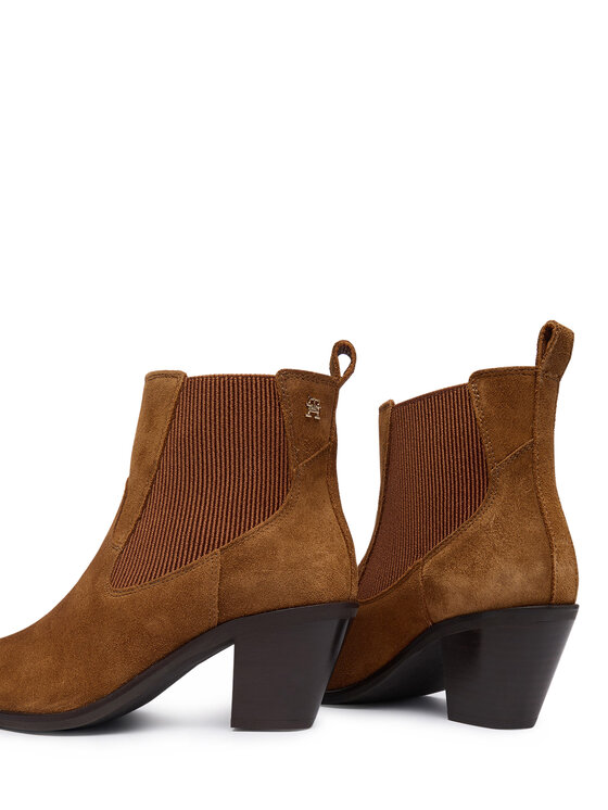 Tommy Hilfiger Tommy Hilfiger Stiefeletten Suede Western Chelsea Boot FW0FW09581 Braun