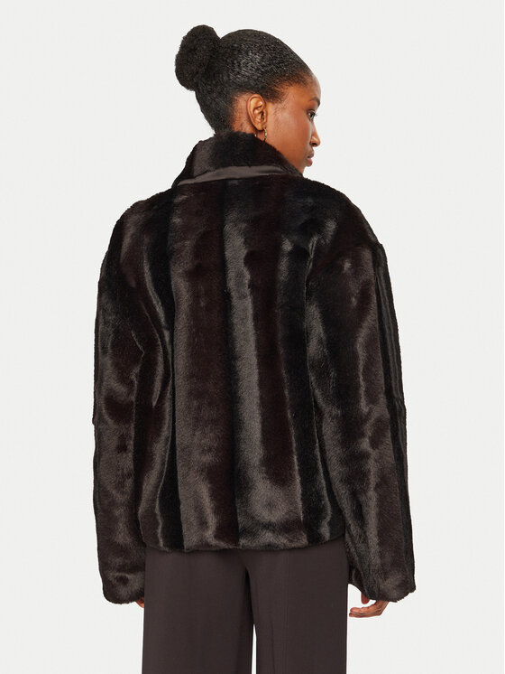BARDOT BARDOT Шуба Sylvie 59474JB2 Чорний Regular Fit