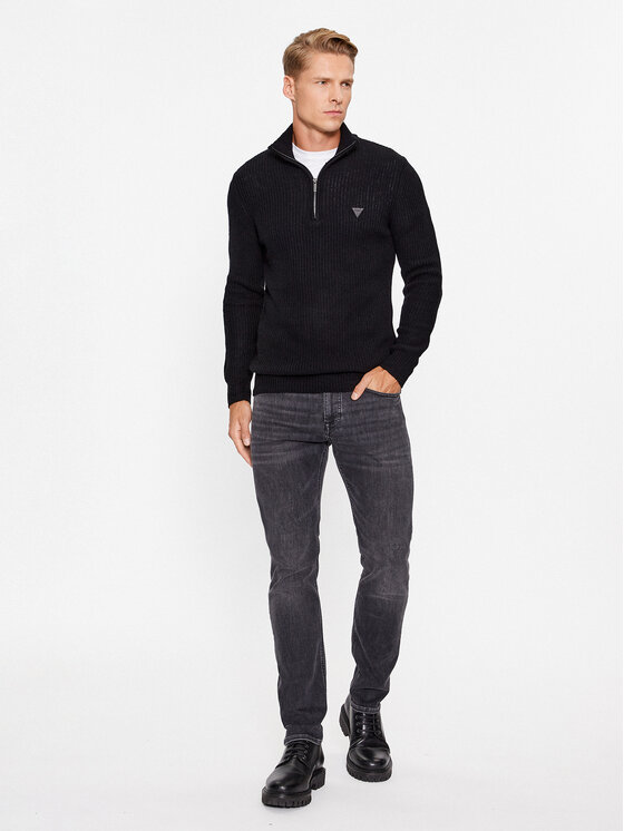 Guess Guess Sweter M3BR47 Z39B0 Czarny Regular Fit