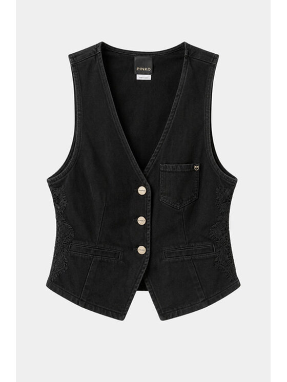 PINKO PINKO Vesta Gardener Gilet Černá Regular Fit