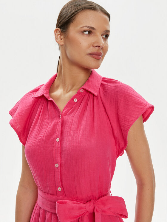 Gap Gap Haljina košulja 665886-00 Ružičasta Regular Fit