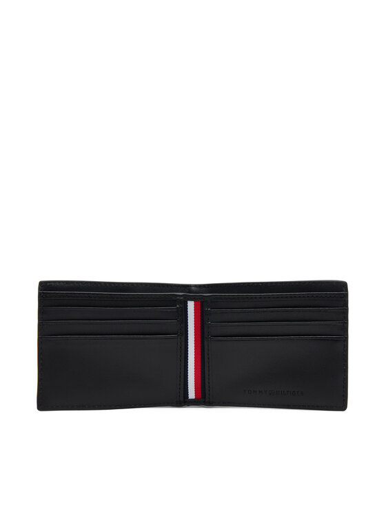 Tommy Hilfiger Tommy Hilfiger Velika moška denarnica Th Corp Mini Cc Wallet AM0AM13244 Črna