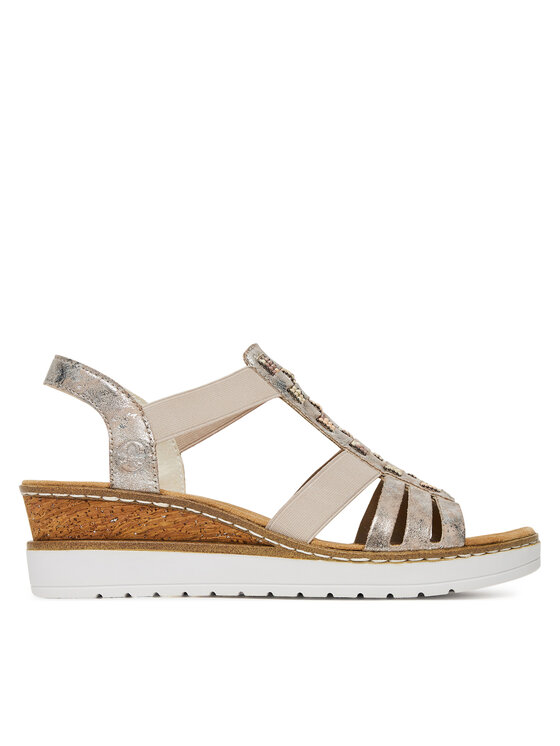Rieker Rieker Sandalen V3822-90 Silberfarben